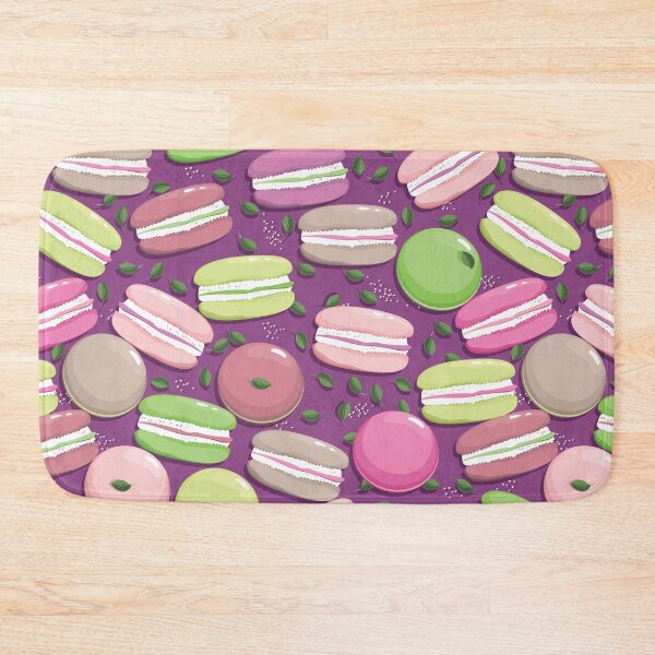 Item preview, Macaron and blueberry leaves, Burgundy background designed and sold by Alex  Blud.