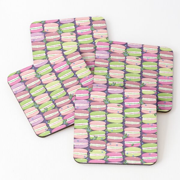 Item preview, Macaron and blueberry sprigs, Purple background designed and sold by Alex  Blud.