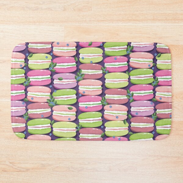 Item preview, Macaron and blueberry sprigs, Purple background designed and sold by Alex  Blud.