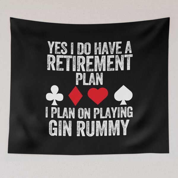Item preview, Retirement Plan Gin Rummy Lover Casino Gambling Poker Cards Vegas designed and sold by w1ckerman.