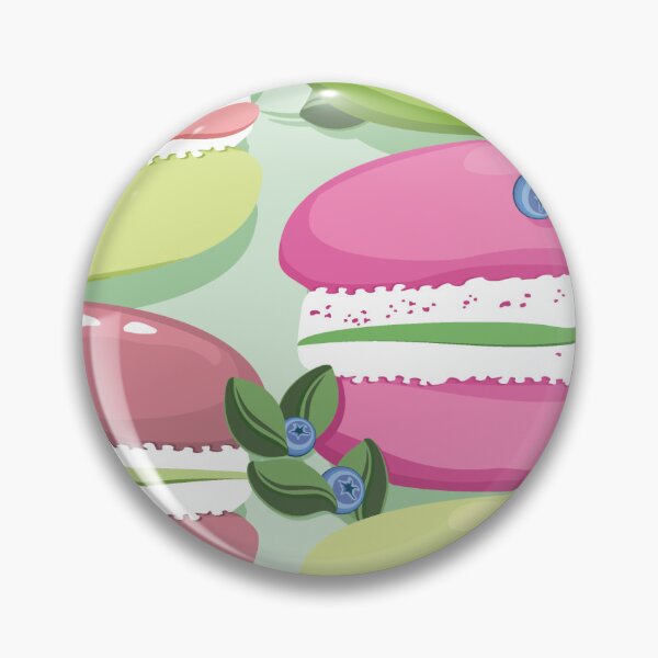 Item preview, Macaron and blueberry sprigs, Light green background designed and sold by Alex  Blud.