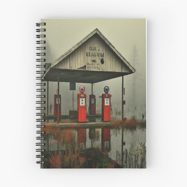 Item preview, Abandoned Gas Station in Swamp	 designed and sold by daxbichan.