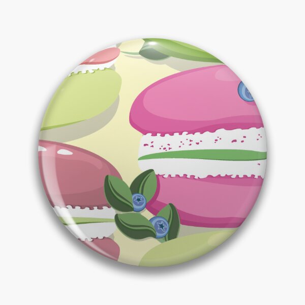 Item preview, Macaron and blueberry sprigs, Light yellow background designed and sold by Alex  Blud.