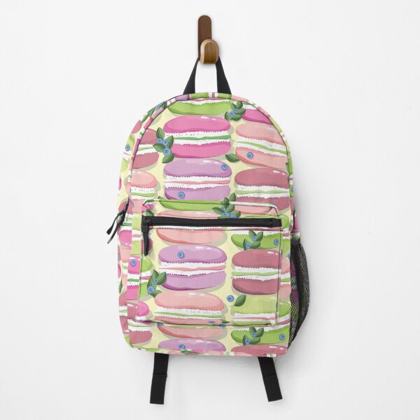 Item preview, Macaron and blueberry sprigs, Light yellow background designed and sold by Alex Blud.