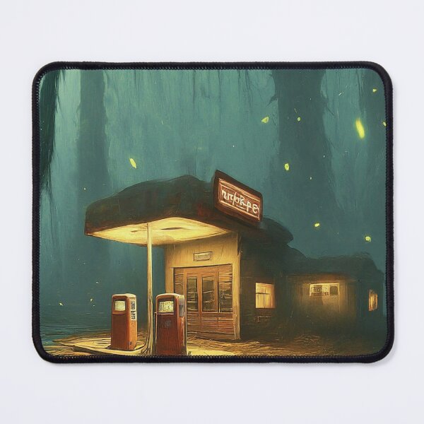 Item preview, Mystical Gas Station in Forest designed and sold by daxbichan.