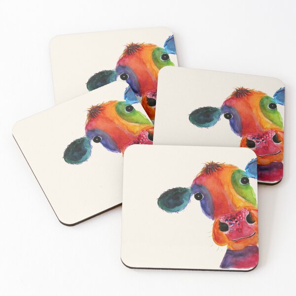 Item preview, Cow PRiNT ' Mr Hippy ' by Shirley MacArthur designed and sold by Shirley MacArthur Art.
