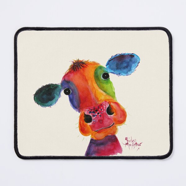 Item preview, Cow PRiNT ' Mr Hippy ' by Shirley MacArthur designed and sold by Shirley MacArthur Art.