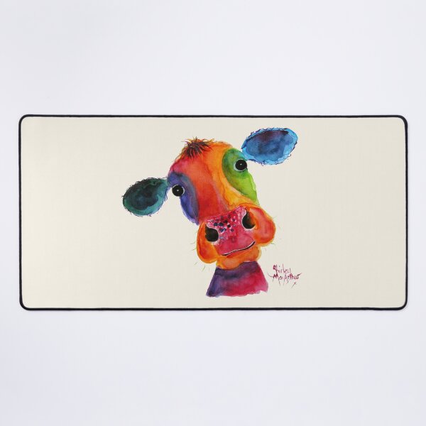 Item preview, Cow PRiNT ' Mr Hippy ' by Shirley MacArthur designed and sold by Shirley MacArthur Art.
