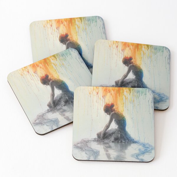 Item preview, Dreamlike Woman in Colorful Drips	 designed and sold by fefenyoifar.