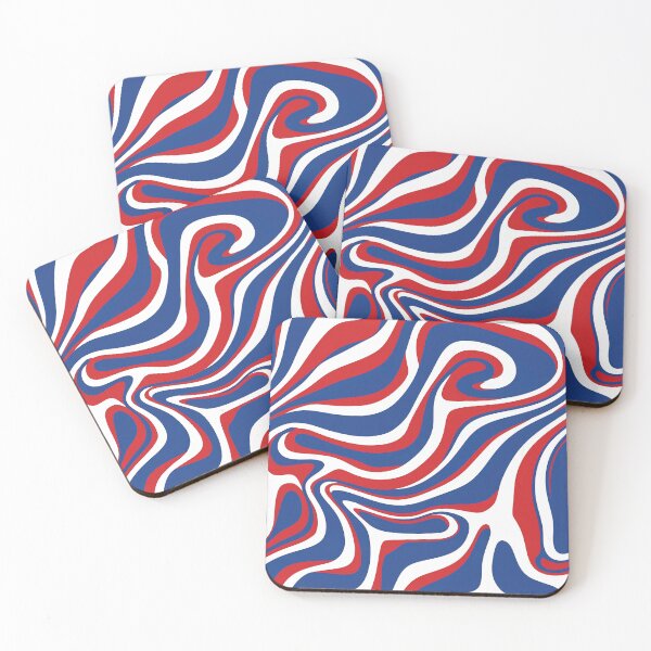 Item preview, Red and Blue Liquid Swirl designed and sold by NesaArtSpace.