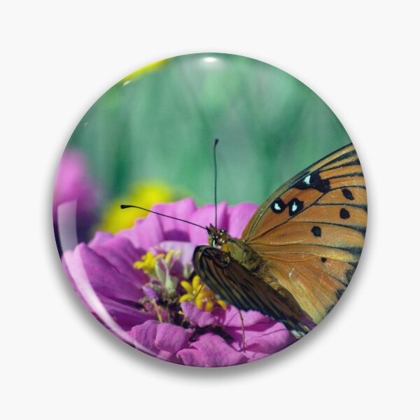 Item preview, Gulf Fritilarry Butterfly and Zinnia designed and sold by MercerImages.
