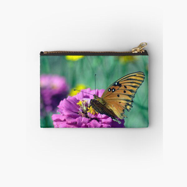 Item preview, Gulf Fritilarry Butterfly and Zinnia designed and sold by MercerImages.