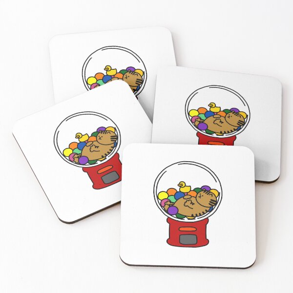 Item preview, a Cat and a Duck in the candy machine designed and sold by superbaechoo.