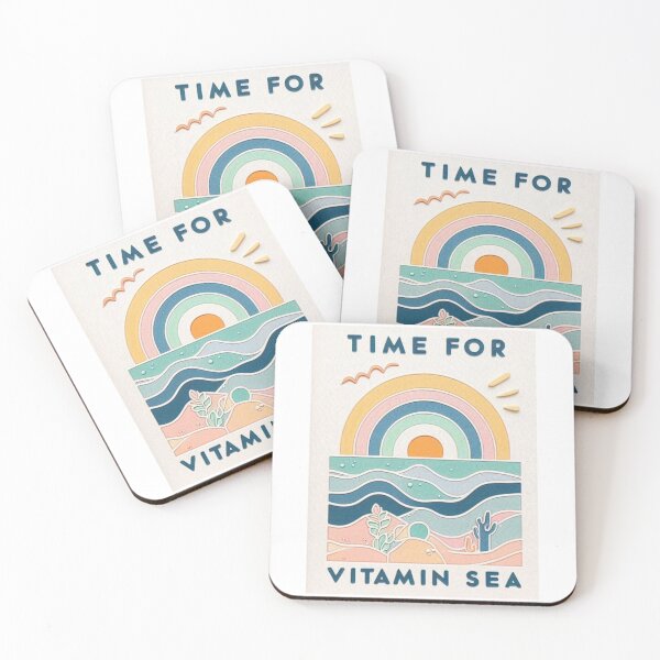 Item preview, Time For Vitamin Sea Sunrise Pastel Rainbow Sea Wave Coral designed and sold by Nanthanon.