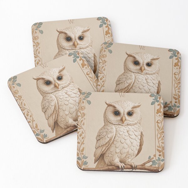 Item preview, Nocturnal Elegance: Cream-Colored Owl designed and sold by Lizetteh.