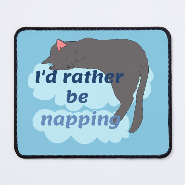 Item preview, I'd Rather Be Napping Cat on Clouds  designed and sold by JaygiesDesign.