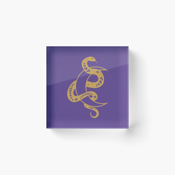 Item preview, Wriggling yellow snake and crescent moon designed and sold by AnnArtshock.