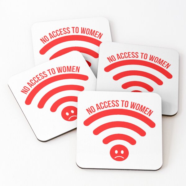 Item preview, No Access to Women: Red Wi-Fi Icon t-shirt designed and sold by GorinART.