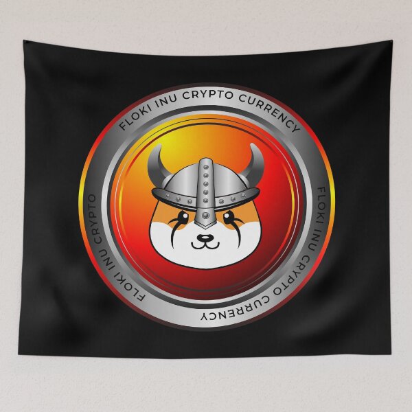 Item preview, silver coin floki inu cryptocurrency logo designed and sold by ZieProject.