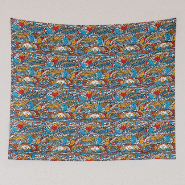 Item preview, Vibrant Tinga Tinga Inspired Design Tanzania designed and sold by MyDearWorld.