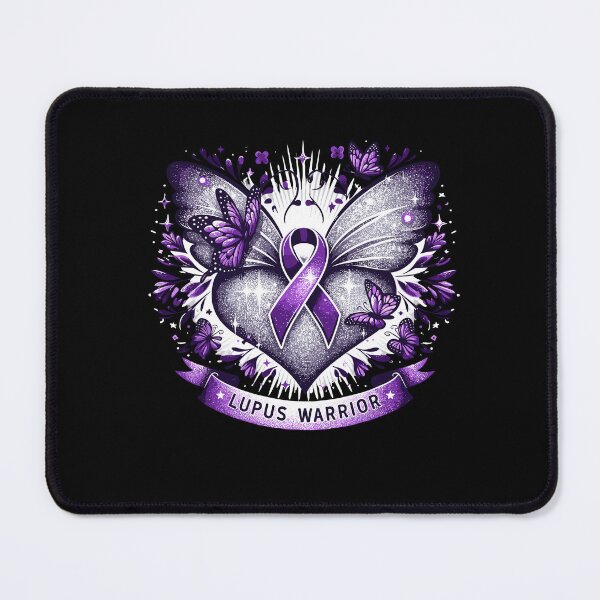 Item preview, Lupus Awareness Warrior Survivor Purple Butterflies Heart designed and sold by Dressed For Duty.