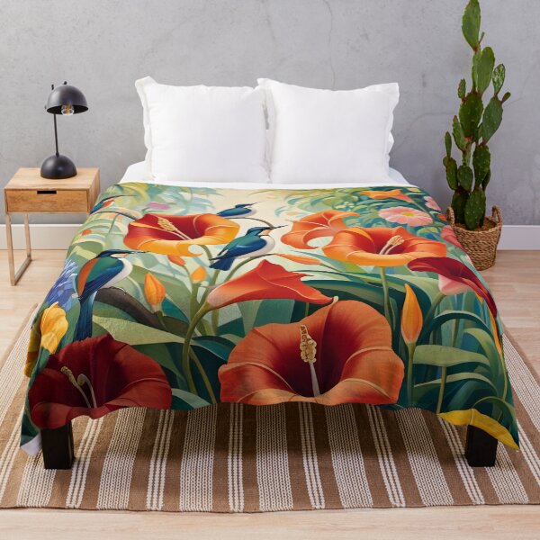 Item preview, Kingfishers in Floral Area. designed and sold by Nira Dabush.