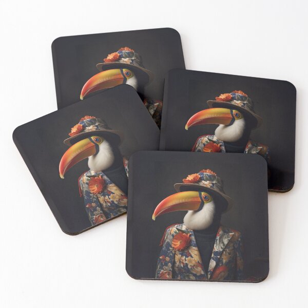 Item preview, Elegant Toucan in Floral Attire designed and sold by Sillytoe.
