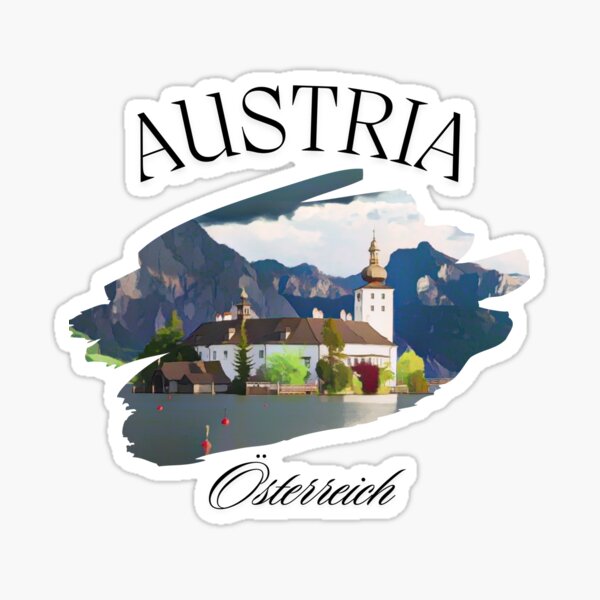 Austrian Lakeside Church Sticker