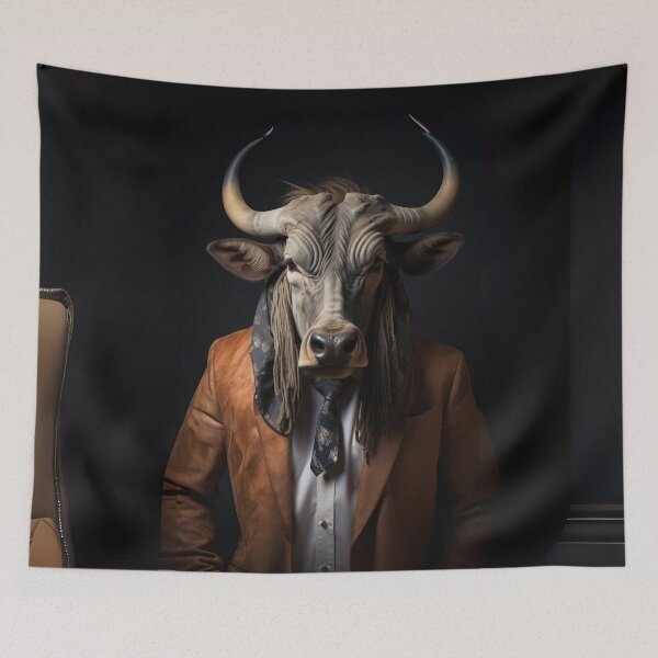 Item preview, Dapper Wildebeest in Suave Attire designed and sold by Sillytoe.