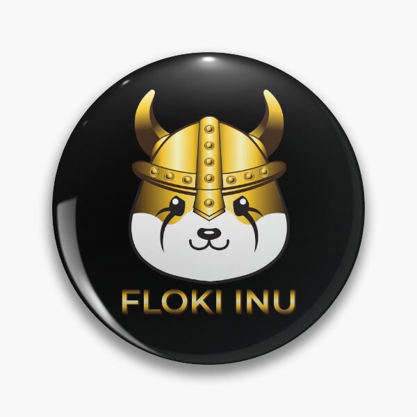 Item preview, black and gold  floki inu cryptocurrency logo designed and sold by ZieProject.