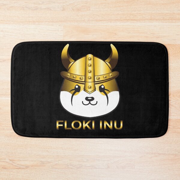 Item preview, black and gold  floki inu cryptocurrency logo designed and sold by ZieProject.