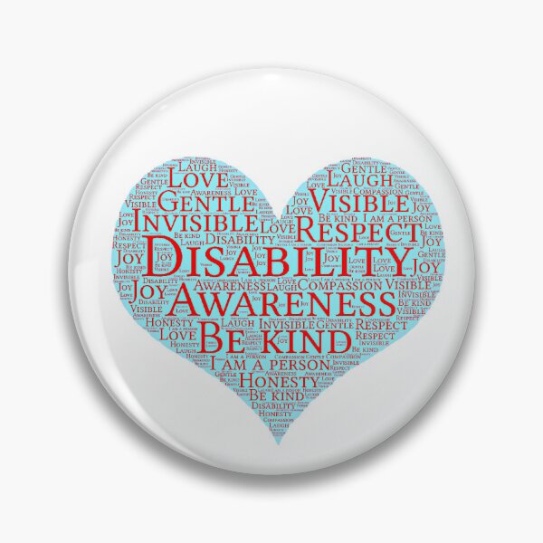 Item preview, Disability awareness heart designed and sold by craft4pellucid.