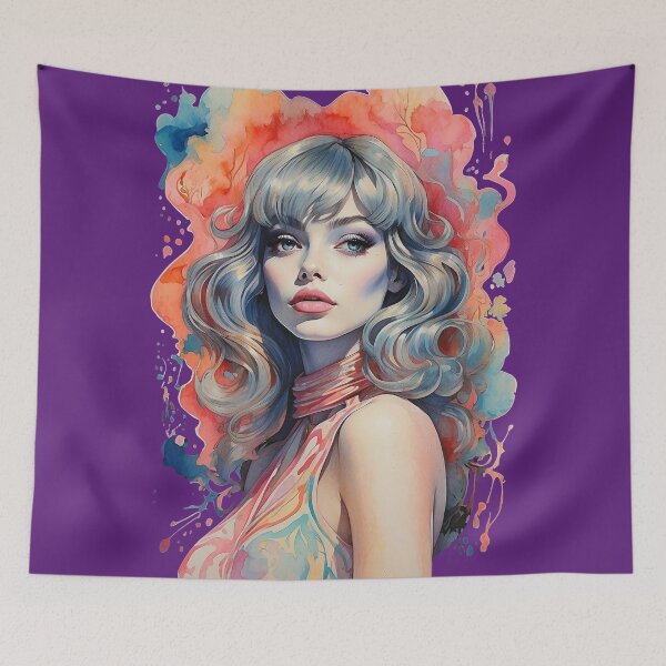 Item preview, Colorful Elegance, Retro-Futuristic Muse designed and sold by SportyAndArtful.