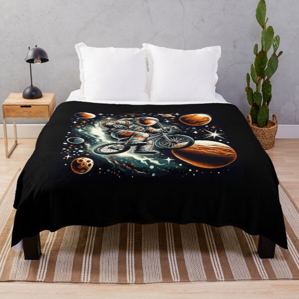 Item preview, Astronaut on Bike Bicycle in Space Doing Tricks Biker Astronaut designed and sold by Dressed For Duty.