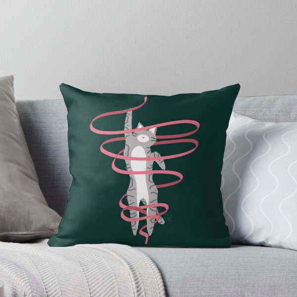 Item preview, Ribbon Kitties - Variante gris atigrado designed and sold by AcePopDesigns.