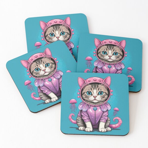 Item preview, Adorable jellyfish cat-Edited AI generated art designed and sold by Frostp.