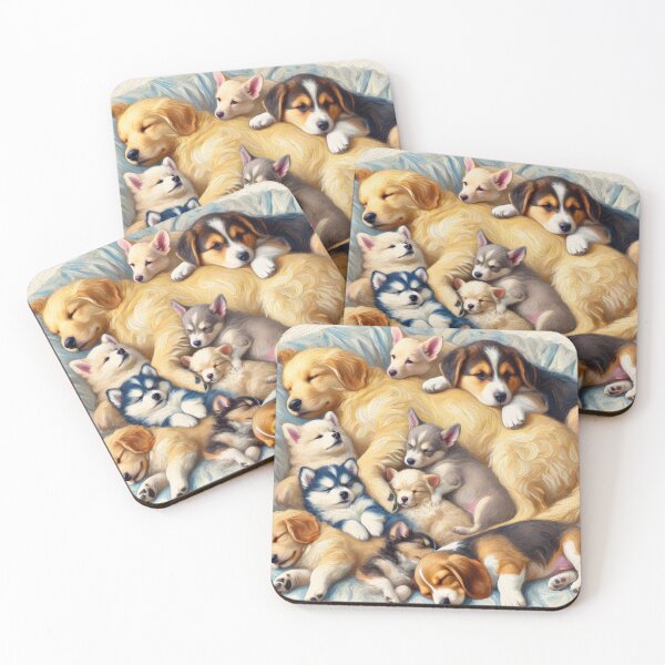 Item preview, Snuggle Squad: Where dreams are shared, and hearts are warmed. Adorable puppies in peaceful slumber, capturing pure puppy love designed and sold by toypoodlemom.