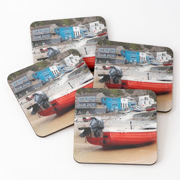 Item preview, Trevaunance Cove Red Boat designed and sold by Terri Waters Photography & Design.