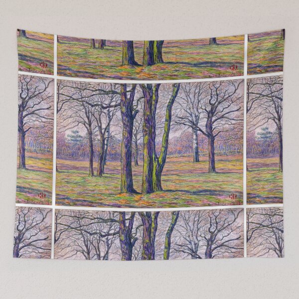 Item preview, Bois de Boulogne Forest France #2 1903 Henri Rivière designed and sold by RocketshipRetro.