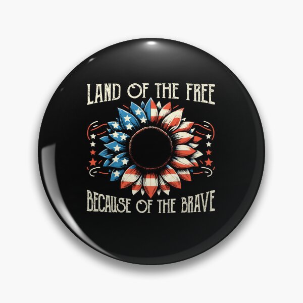 Artikelvorschau, Land Of The Free Because Of The Brave Sunflower Memorial Day entworfen und verkauft von Dressed For Duty.