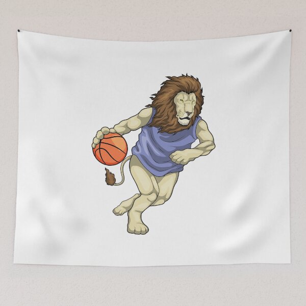 Item preview, Lion Basketball player Basketball designed and sold by Snabdesign84.