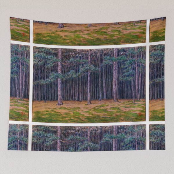 Item preview, Bois de Boulogne Forest France #3 1903 Henri Rivière designed and sold by RocketshipRetro.