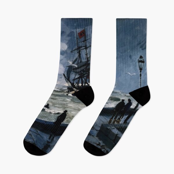 Item preview, The Jetty at Le Havre, Bad Weather - 1870 - Claude Monet designed and sold by dottyshai.