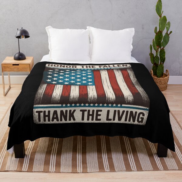 Item preview, Honor the Fallen Thank the Living Memorial Day 4th July Patriotic designed and sold by Dressed For  Duty.