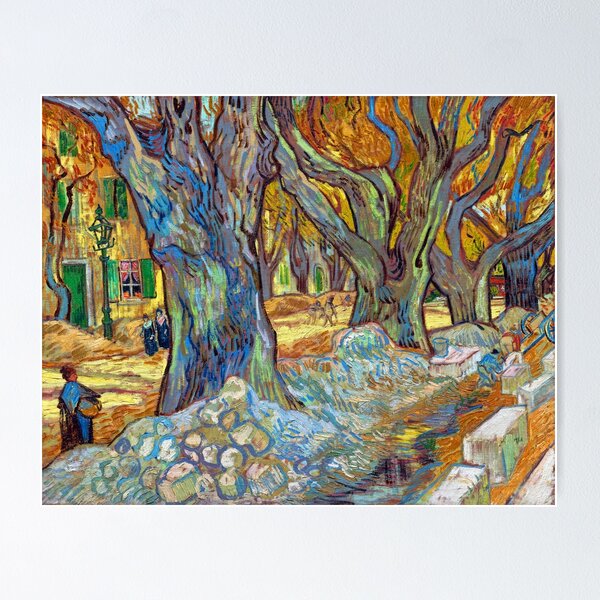 Artikelvorschau, Große Platanen, Straße bei Saint-Rémy 1889 Vincent Van Gogh entworfen und verkauft von RocketshipRetro.