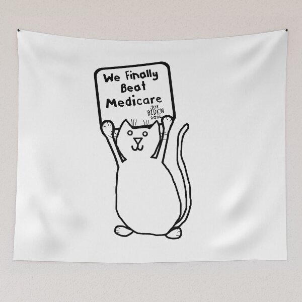 Item preview, Cat and We Finally Beat Medicare Joe Biden Quotes designed and sold by ellenhenry.