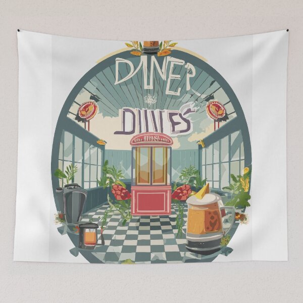 Item preview, Nostalgic Bites: Retro Diners designed and sold by bb-15artstudio.