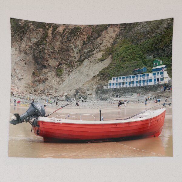 Item preview, Trevaunance Cove Beach Huts designed and sold by Terri Waters Photography & Design.