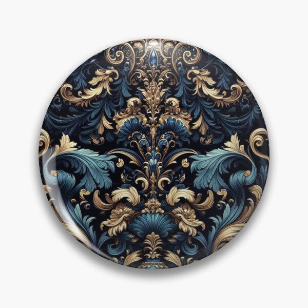 Item preview, Midnight Blue & Ocean Blue Rococo designed and sold by DesignsByPrnces.