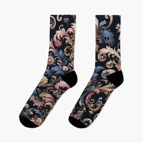 Item preview, Midnight Blue & Pink Rococo designed and sold by DesignsByPrnces.